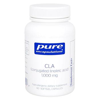 Линолевая кислота конъюгированная Pure Encapsulations CLA 1000мг 60 гелевых капсул - купить, цены на Biotus - фото 1