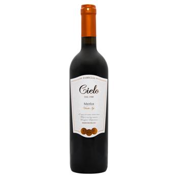 Вино Cielo Merlot червоне сухе 11% 0,75л - купити, ціни на МегаМаркет - фото 1