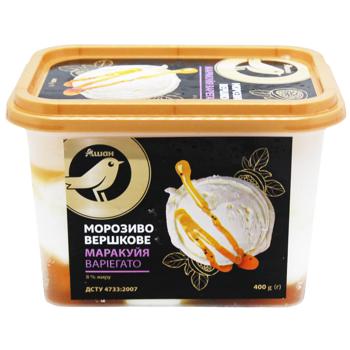 Мороженое Auchan сливочное маракуйя вариегато 400г - купить, цены на - фото 2