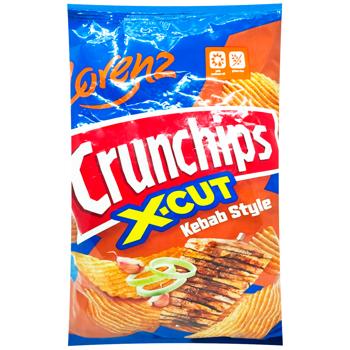 Lorenz X-Cut Kebab And Onion Сorrugated Potato Crunchips 75g - buy, prices for Torba - photo 1