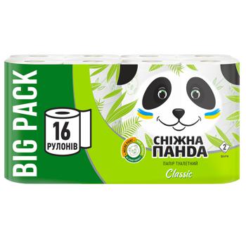 Snow Panda Classic 2-ply Toilet Paper 16pcs - buy, prices for Auchan - photo 2