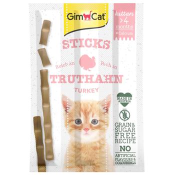 GimCat Sticks with Turkey Kitten Snack 3pcs 9g - buy, prices for MasterZoo - photo 1