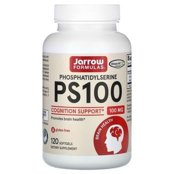 Фосфатидилсерин, PS 100, Phosphatidylserine, Jarrow Formulas, 100 мг, 120 капсул