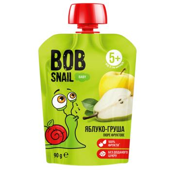 Пюре дитяче Snail Bob яблуко-груша 90г - купити, ціни на Біотус - фото 1