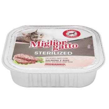 Корм влажный Miglior Gatto с лососем и рисом для стерилизованных кошек 100г - купить, цены на Biotus - фото 1