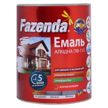 Эмаль Fazenda Алкидная ПФ-115 Белая 2,8кг - купить, цены на Auchan - фото 1