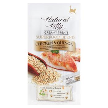 Лакомство для котов Natural Kitty с курицей и киноа 4шт 12г