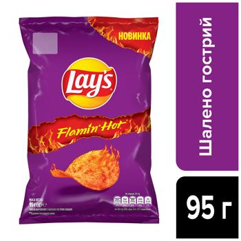 Чипсы Lay's картофельные с безумно острым вкусом 95г - купить, цены на КОСМОС - фото 2