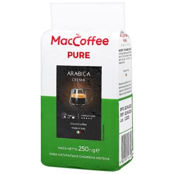 Кофе MacCoffee Pure Arabica Crema молотый 250г - купить, цены на Cупермаркет "Харьков" - фото 1