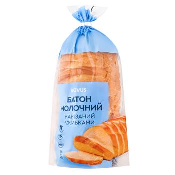 Novus Milk Sliced Long Loaf 450g - buy, prices for - photo 1