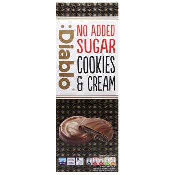 Diablo No Sugar Cookies Covered in Dark Chocolate with Cream Filling 128g - buy, prices for WINETIME - photo 3