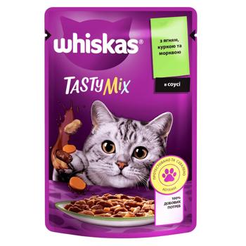 Корм вологий Whiskas Tasty Mix з ягням, куркою та морквою для котів 85г - купити, ціни на КОСМОС - фото 2