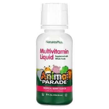 Вітаміни для дітей, Children's Multi-Vitamin, Nature's Plus, Animal Parade, ягідний смак, 236.56 мл