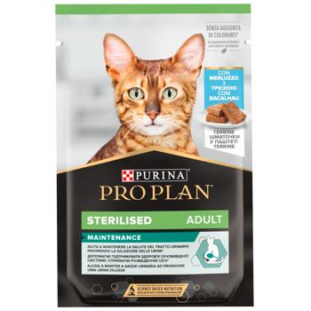 Паштет для котів ProPlan Sterilised Nutrisavour pouch 75 г - тріска - купити, ціни на - фото 1