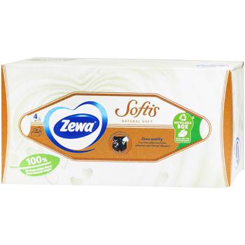 Zewa Softis Natural Soft Cosmetic Napkins 80pcs - buy, prices for COSMOS - photo 1