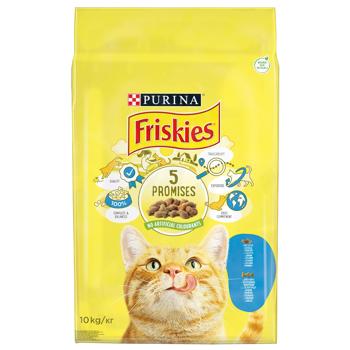 Корм сухий Friskies з лососем та овочами для дорослих котів 10кг - купити, ціни на MasterZoo - фото 1