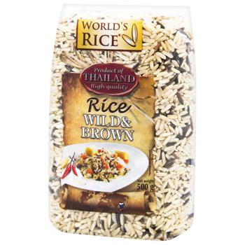 Рис World's Rice Wild & Brown 500г - купить, цены на Auchan - фото 1