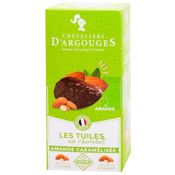 Chevaliers d'Argouges Tuiles in Dark Chocolate with Almond Pieces 120g - buy, prices for WINETIME - photo 1