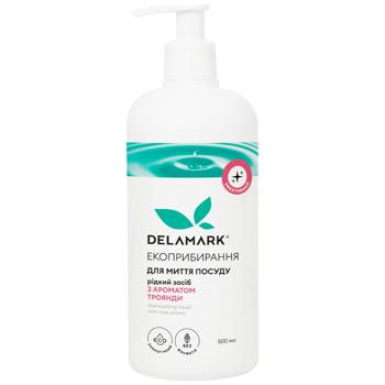 DeLaMark Dishwashing Liquid with Rose Flavor 500ml - buy, prices for ULTRAMARKET - photo 1