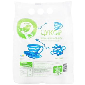 Сахар Auchan белый кристаллический 3кг - купить, цены на - фото 1