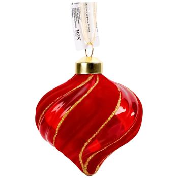 Прикраса ялинкова Koopman 8-12,5см червоний в асортименті - купити, ціни на NOVUS - фото 2