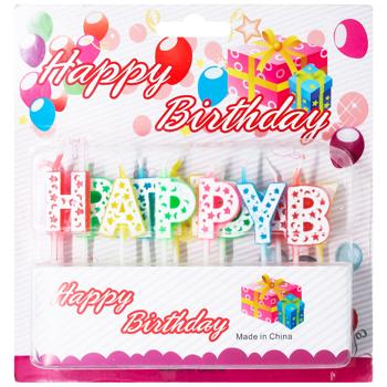 Zed Letters Birthday Candles 12pcs