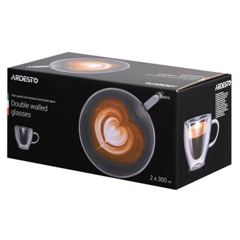 Ardesto Cups Set with Double Walls Borosilicate Glass 0.3l 2pcs - buy, prices for - photo 2