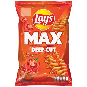 Чипсы Lay`s Max Deep-cut картофельные со вкусом сальсы 95г - купить, цены на Grono - фото 1