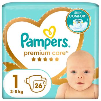 Pampers Premium Care Diapers Size 1 Newborn 2-5kg 26pcs - buy, prices for MegaMarket - photo 2