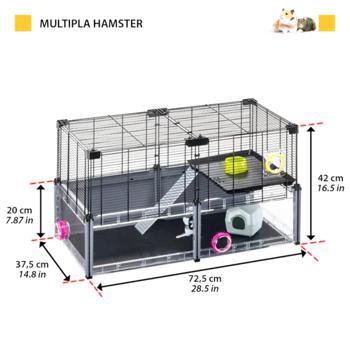 Клітка для гризунів Ferplast Multipla Hamster 72,5х37,5х42см - купити, ціни на MasterZoo - фото 6