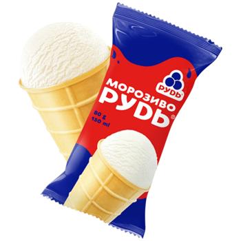 Морозиво Рудь у вафельному стаканчику 80г - купити, ціни на Біотус - фото 1