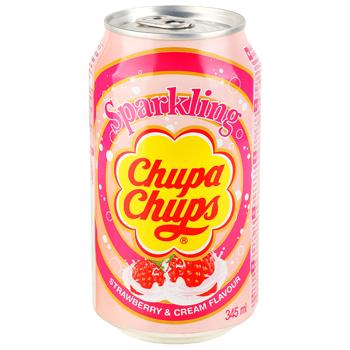 Chupa Chups Cream with Strawberry Carbonated Drink 0.345l - buy, prices for Epicentr FOOD - photo 1