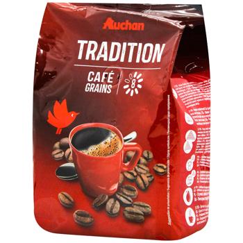 Кофе Ашан Tradition в зернах 500г - купить, цены на Auchan - фото 1