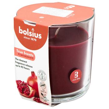 Свічка Bolsius True Scents гранат в склі 97x85мм