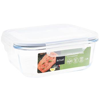 Actuel Glass Square Container 1.1l - buy, prices for Auchan - photo 3