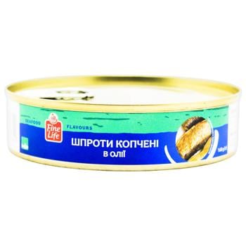 Шпроти Fine Life копчені в олії 160г