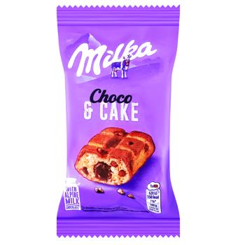 Тістечко бісквітне Milka Cake&Choc з шоколадною начинкою і шматочками молочного шоколаду 35г - купити, ціни на METRO - фото 1