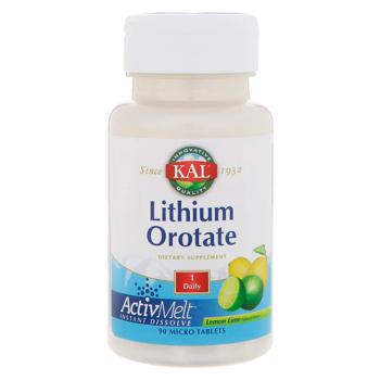 KAL Lemon Lime Flavored Lithium Orotate 5mg 90 micro tablets - buy, prices for Biotus - photo 1