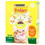 Friskies Indoor Dry Food with Chicken, Turkey and Vegetables for Indoor Cats 270g