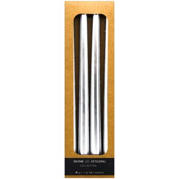 Набор столовых свечей серебряные 4шт 30см - купить, цены на КОСМОС - фото 3