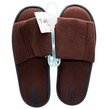 Twins 11515 HS-VL Corduroy Brown Men's Slippers s.44/45 - buy, prices for Vostorg - photo 1