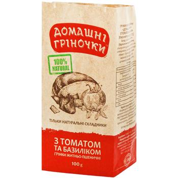 Domashni Hrinocky Crisps with Tomato and Basil 100g - buy, prices for NOVUS - photo 1