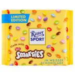 Шоколад білий Ritter Sport з дропсом Smarties 100г