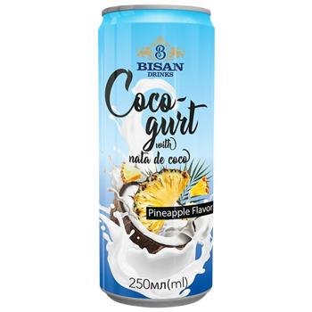 Напиток Bisan Drinks Cocogurt с ароматом ананаса 250мл - купить, цены на Чудо Маркет - фото 1