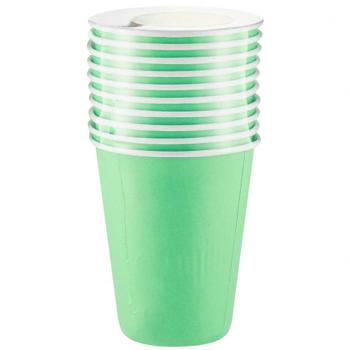 Unipak Paper Disposable Light Green Glass 250ml 10pcs - buy, prices for Auchan - photo 1