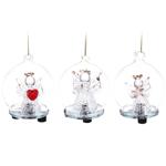 Підвіска Koopman Янгол у кулі з підсвіткою 7,5см в асортименті