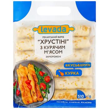 Изделие хлебобулочное Levada Хрустини с куриным мясом замороженное 510г