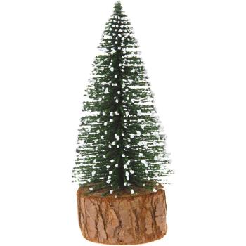 Snow-covered Christmas Tree on Stand 7x14cm