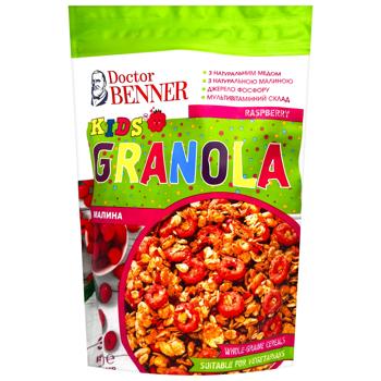 Гранола Doctor Benner Kids с малиной 300г - купить, цены на Grono - фото 1
