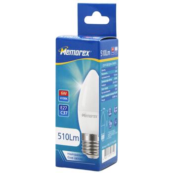 Лампа Memorex світлодіодна C37 6W E27 4100K